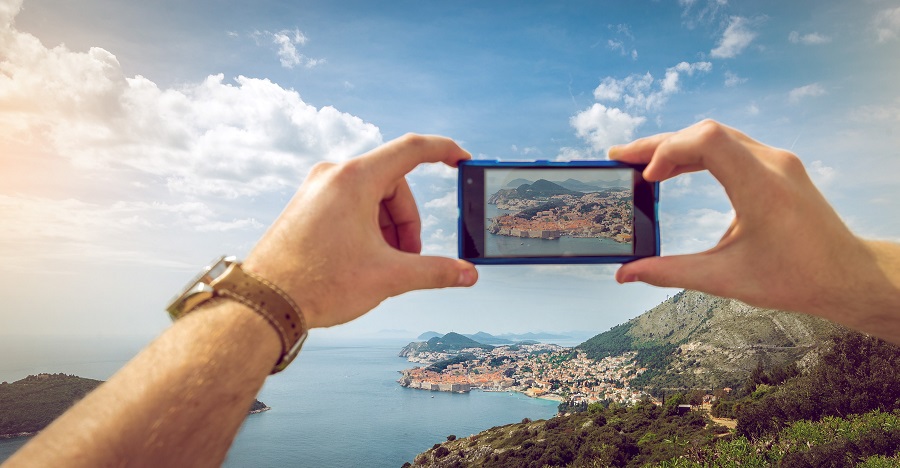 Dubrovnik panorama selfie